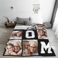 thumbnail image 5 of Dark Gray Throw Blanket 40x60 inch, Custom Funny Personalized Warm Flannel Blankets with Photos Text for Birthday Valentine Mother's Day Father's Day Customized Blanket Gift for Adult Child Blankets, 5 of 5
