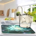 thumbnail image 5 of Lotus Flowers on Water Dish Drying Mat Microfiber Kitchen Mats Large Counter Absorbent Dish Pad Drainer Rack 18"x24", 5 of 7