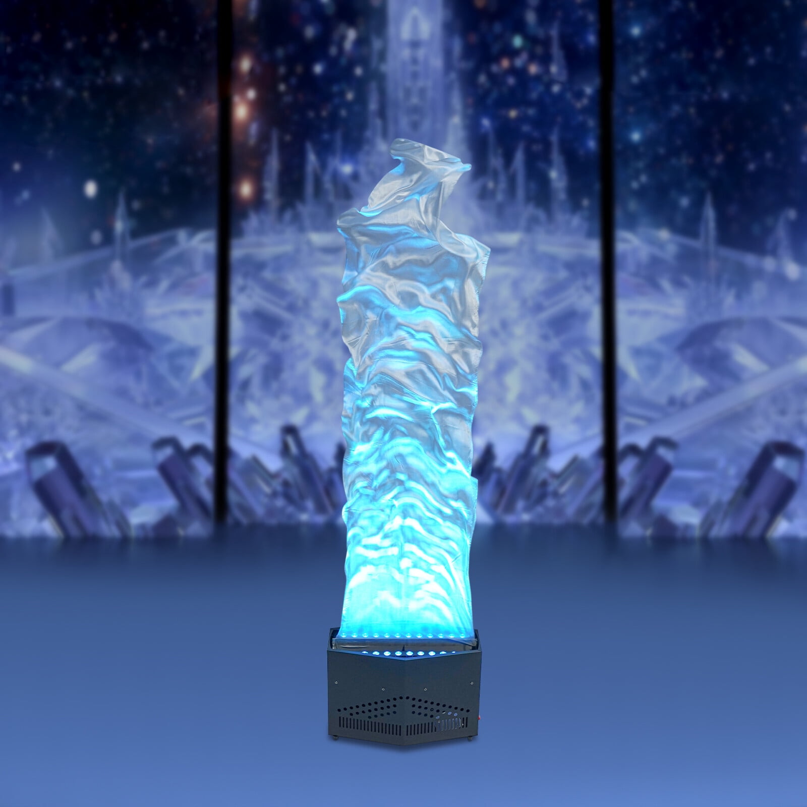 5.91ft LED Flame Lamp Stage Lights, 130W fire Atmosphere Lamp, for Stage DJ Party Lighting Christmas Nightclub, Black