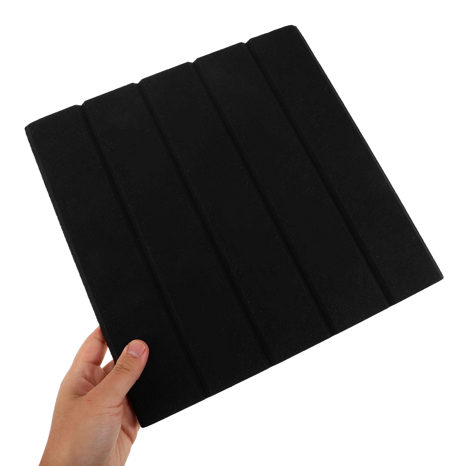 ETHZZLE 12Pcs Black Polyester Acoustic Wall Panels for Office Noise Reduction and Sound Absorbing