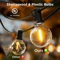 thumbnail image 5 of Outdoor String Lights, 200 ft with 100 G40 LED Bulbs Waterproof for Patio Garden Yard Backyard Decoration, 5 of 6