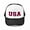 Black/White, variant on - USA Logo - Adjustable Unisex Printed Trucker Hat with Mesh Back