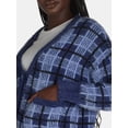 thumbnail image 4 of 99 Jane Street Women's V-Neck Cardigan Sweater with Long Sleeves, Midweight, Sizes XS-XL, 4 of 5