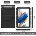 thumbnail image 6 of XYX Case for Samsung Galaxy Tab A8 10.5 inch (SM-X200/SM-X205), Dual Layer Slim Heavy Shockproof Rugged Protective Cover Case with Kickstand (Black), 6 of 7