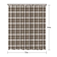 thumbnail image 5 of Brown and White Checkerboard Checkered Pattern Shower Curtain 72"x84" ,Bathroom Decorative Shower Curtains Set with 12 Hooks,Modern Waterproof Washable Shower Curtain, 5 of 6