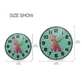 thumbnail image 5 of Yayeee Wall Clock for Living Room 11.9 inch Battery Operated Round with Holder, Big Pink Cheetah, 5 of 7
