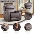 thumbnail image 2 of Bonzy Home Manual Recliner Sofa Collection,3-Seat Sofa, Loveseat and Single Recliner Chair, Suitable for Living Room & Meeting Room，Saddle, 2 of 8