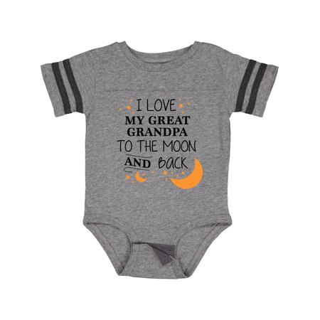 

Inktastic I Love My Great Grandpa to the Moon and Back Gift Baby Boy or Baby Girl Bodysuit