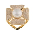 thumbnail image 2 of Anillos de bufanda para mujer, niñas, flor de de imitación, bufanda con clip, hebilla decorativa Yinane Bufanda de clip de flor, 2 of 8