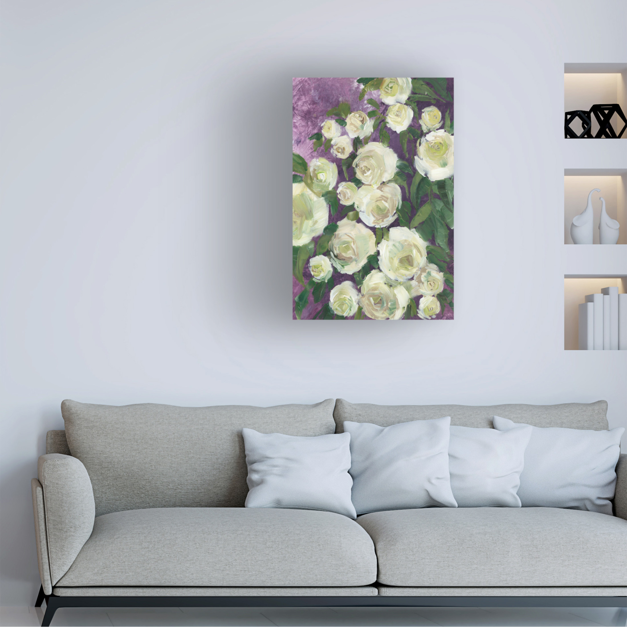 Trademark Fine Art Rosana Laiz Blursbyai Noray painterly roses Canvas Wall Art