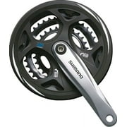 Shimano Altus M311 7/8-Speed 175mm 28/38/48t Square Crankset with Chainguard, Silver/Black