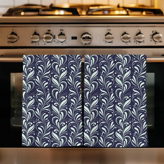 Vintage Floral Kitchen Towels Set of 1, Spring Country Botanical Flowers Simple Absorbent Dish Towels for Kitchen, Microfiber Hand Towel, Quick Drying Tea Towel for Cleaning Decorative Dishcloths