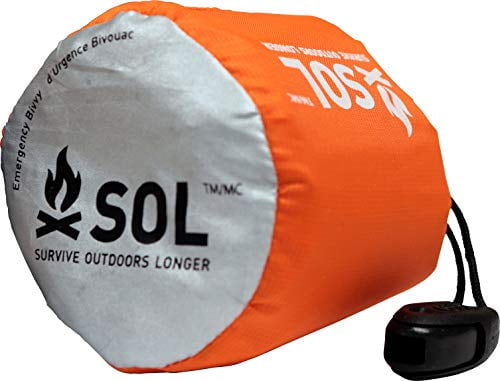 Reusable Survival bevy Bag with 120db Whistle Emergency Sleeping Bag Bivy UCAN 