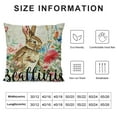 thumbnail image 6 of Acheng Happy Easter Religious Bunny Eggs Flower Mason Jar Decorative Throw Pillow Covers 2pcs, He is Risen Cross Blessing Christian Cushion Case Decor, Floral Stripes Couch Decoration White, 6 of 6