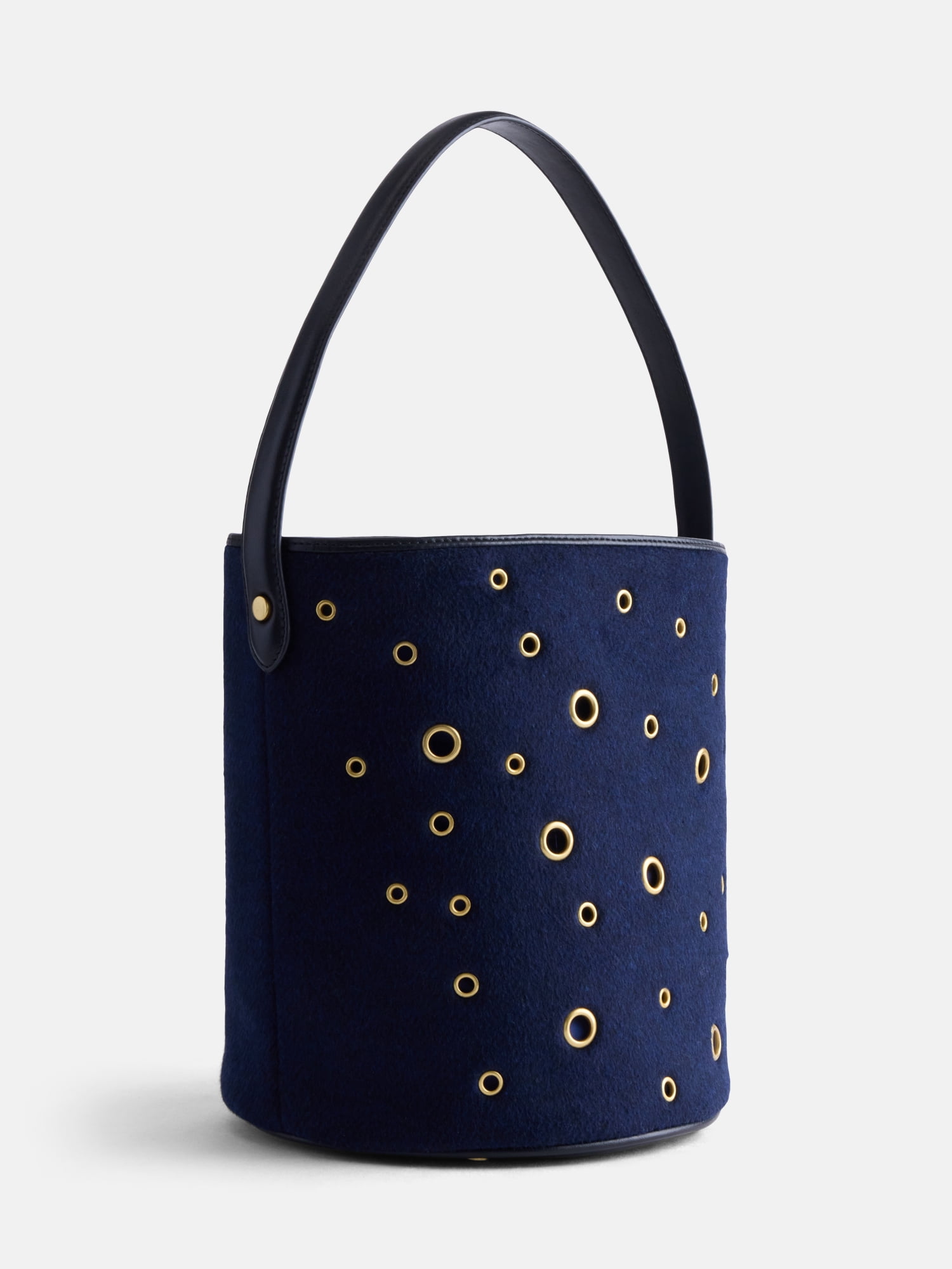 Free Assembly Women’s Grommet Bucket Bag, Navy
