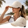thumbnail image 2 of QIYAGBSA Womens Wide Brim Sun Hat Soft Ponytail Opening Foldable Cap Beach Hiking Golf Gardening Outdoor Travel, 2 of 6
