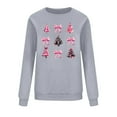 thumbnail image 6 of Cavosen Christmas Sweater Crew Neck Long Sleeve Ugly Pullover Bow Solid Stretch Blouses Lightweight Party Shirt Tops, 6 of 6