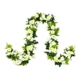 thumbnail image 1 of ¡Venta caliente! Paquete de 2 guirnaldas de flores artificiales de 15,8 pies, vides de rosas falsas, flores de seda, hiedra rosa colgante para boda, arco, fiesta, hogar, jardín, decoración de pared, 1 of 7