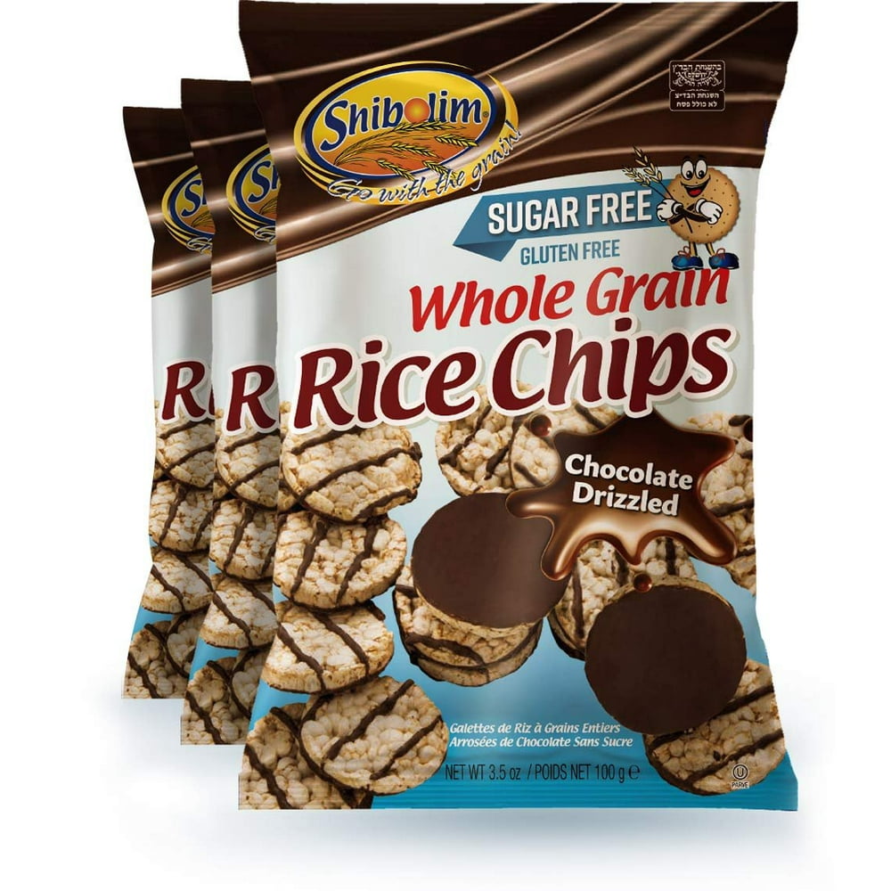 Shibolim Sugar Free, Gluten Free Chocolate Covered Rice Cakes 3 Pack