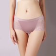 thumbnail image 4 of Gibobby Ropa Interior con Entrenamiento Ropa interior de mujer Encaje Cintura media Bragas sin costuras Calzoncillos de algodón de encaje cómodos de seda(Anaranjado， XL), 4 of 4