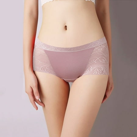 

uikmnh Ladies Lace Lingerie Plus Size Boxer Panties Seamless Trendy Women s Panties