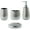Sliver01, variant on Gold Bathroom Accessory Set 4 Piece Ceramic Bath Accessories Sets Complete, Rain- Drop Shaped Bathroom Essential with Toothbrush Holder & Dish, Tumbler, Soap Dispenser Set for Bath Decor