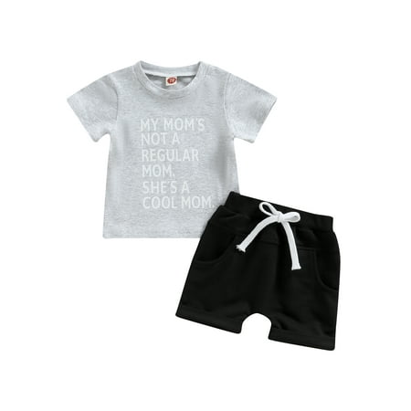 

Ma&Baby Toddler Kids Baby Boys Summer Clothes Sets Short Sleeve T-shirt Tops Short Pants Outfits