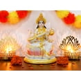 thumbnail image 5 of BangBangDa Big Hindu Goddess Saraswati Statue – 8.7”H India God Saraswati Idol Home Office Temple Mandir Pooja Decor Diwali Puja Gifts Indian Gifts for Man Woman Friends, 5 of 9