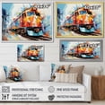 thumbnail image 4 of Designart "modern Train Vibrant Rails" Transportation Floater Framed Wall Art Print, 4 of 7