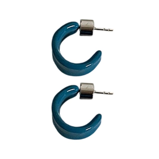 Retro Open C Shape Earrings with Modern Fashion Twist Comfortable and Sturdy Materials for Trendy Women Daily Use Yellow