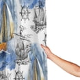 thumbnail image 4 of Nautical Shower Curtain Sailboat Rudder Bathroom Shower Curtain Ocean Sea Theme Bath Decor Fabric Waterproof Shower Curtains Set 72 x 72 Inch, 4 of 6