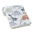 thumbnail image 4 of Lambs & Ivy Dino-Might Ultra-Soft Fleece Watercolor Dinosaur Baby Blanket, 4 of 7