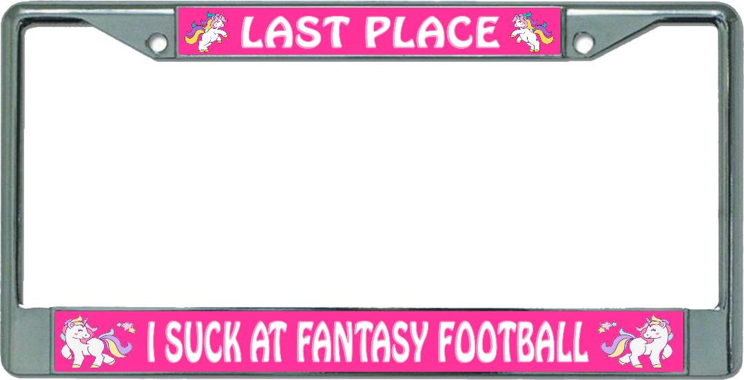 I Suck At Fantasy Football 3 Chrome License Plate Frame