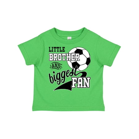

Inktastic Little Brother and Biggest Fan- Soccer Player Gift Toddler Boy Girl T-Shirt