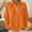 Orange, variant on Olyvenn Women's Waffle Knit Top 1/4 Zip Pullover Textured Sweatshirt Long Sleeve Loose Fit Casual Waffle Tunic Tops White L