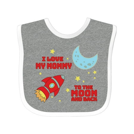 

Inktastic I Love My Mommy to the Moon and Back Gift Baby Boy or Baby Girl Bib