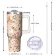 thumbnail image 2 of OBREWU Corgi Dog and Flower Florals Tumbler with Handle and Lid,Corgi Dog and Flower Florals 40oz Double Wall Vacuum Insulated Tumbler,Cups Gift for Women and Men, 2 of 7