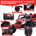 thumbnail image 5 of 24V 400W Kids Ride on Car UTV W/Remote Control, Powered Ride on Toys with 4 Wheels Suspension, 3 Speed, Music for Kids Age 3+, Red, 5 of 9