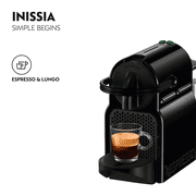 Nespresso by De'Longhi Inissia Single-Serve Espresso Machine in Black
