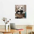 thumbnail image 3 of Nawypu Bathroom Wall Art Animal Prints Bathroom Decor Set of  Canvas Posters Pictures Photos Bathroom Artwork Wall Black and White Funny Bear Panda Penguin Yak Giraffe Elephant in Bathtub, 3 of 5
