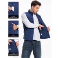 thumbnail image 3 of Chaleco Pioneer Camp Fleece para hombre con cierre completo y 5 bolsillos, azul marino, 3 of 6