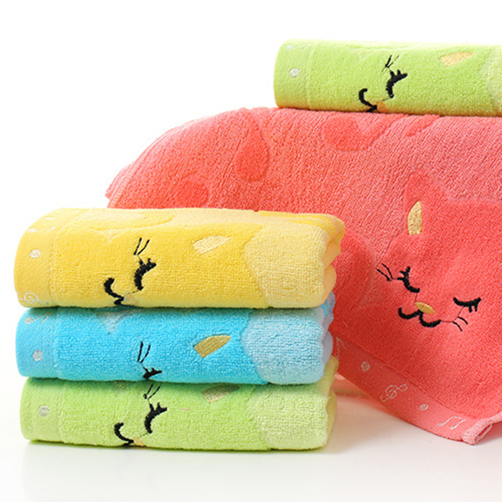 Ludlz Cute Cat Musical Note Child Soft Towel Water Absorbing for Home Bathing Shower Towel Bathroom Cat Towel Soft Multifuntion for Home Kitchen Hotel Gym Swim Spa. - image 3 of 7