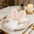 thumbnail image 4 of SIfdSeng Easter Themed Hotel Setting : Small Rabbit Napkin Rings for Dinner Parties and Festive, 4 of 8