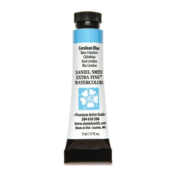 Pintura de acuarela Daniel Smith, azul cerúleo, tubo de 5 ml