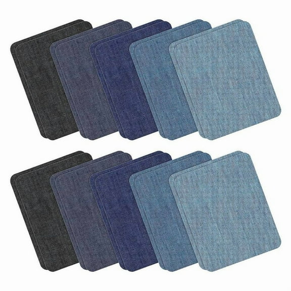 20Pcs Iron on Denim-Patches for Inside & Outside Jeans, Strong Adhesive Iron on Patches for Clothing Repair