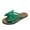 Green, variant on Anuirheih Slip on Sandals Women,Women's Casual Fashion Suede Bowknot Flip Toe Slippers Flat Beach Shoes(Black)