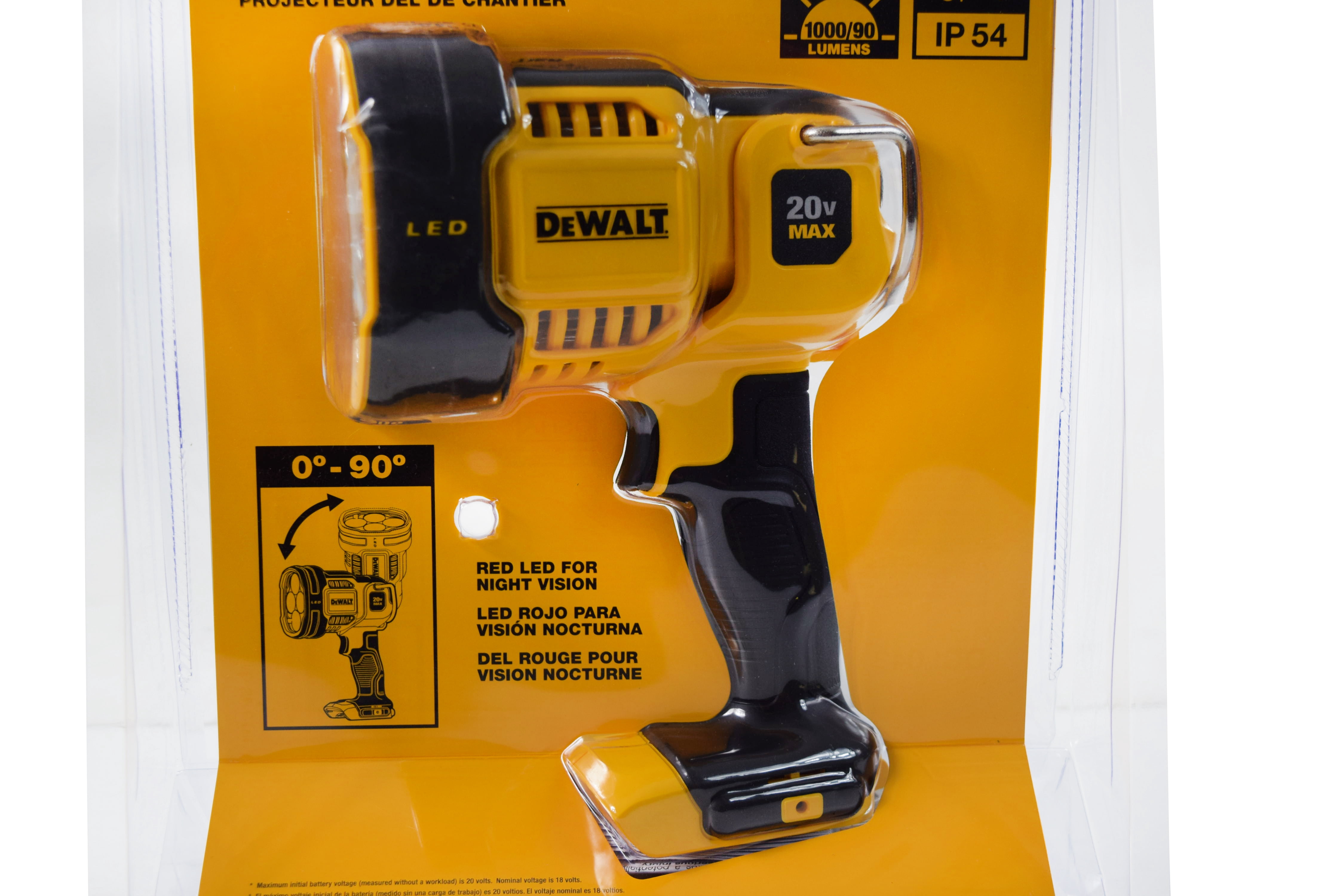 DeWALT Max 20V Jobsite Pivoting LED Spotlight DCL043 (Bare Tool)