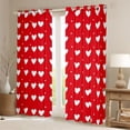thumbnail image 2 of Homewish Cartoon Heart Pattern Black Out Curtains,Valentine'S Day Loves Curtains Pack of 2 (42x63 Each),White Red Bedroom Curtains For Girls Teens,Microfiber Bedroom Decor, 2 of 6