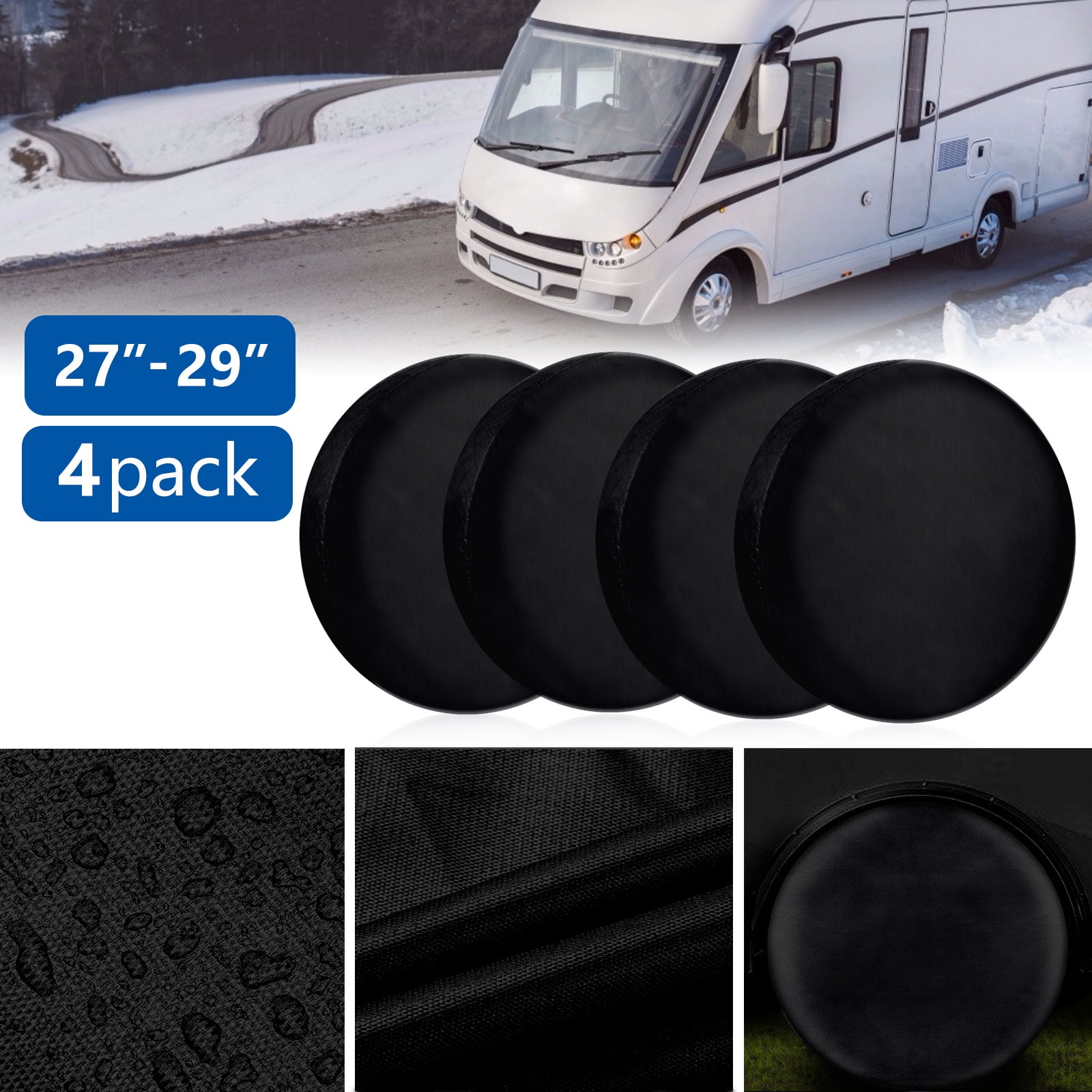 Tire Covers 4 Pack, EEEkit Waterproof Tire Wheel Protector Oxford for