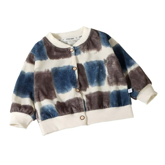 ShomPort Baby Girl Cardigan Knitted Button-Down Long Sleeve Crewneck Sweater Cardigan Kids Winter Jacket